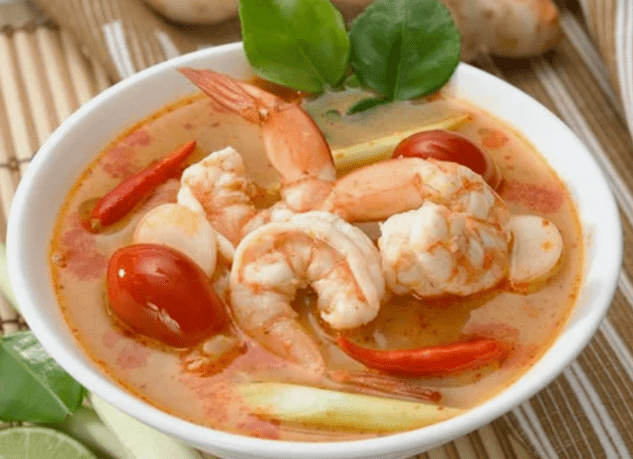 With soup Tom Yam shrimp